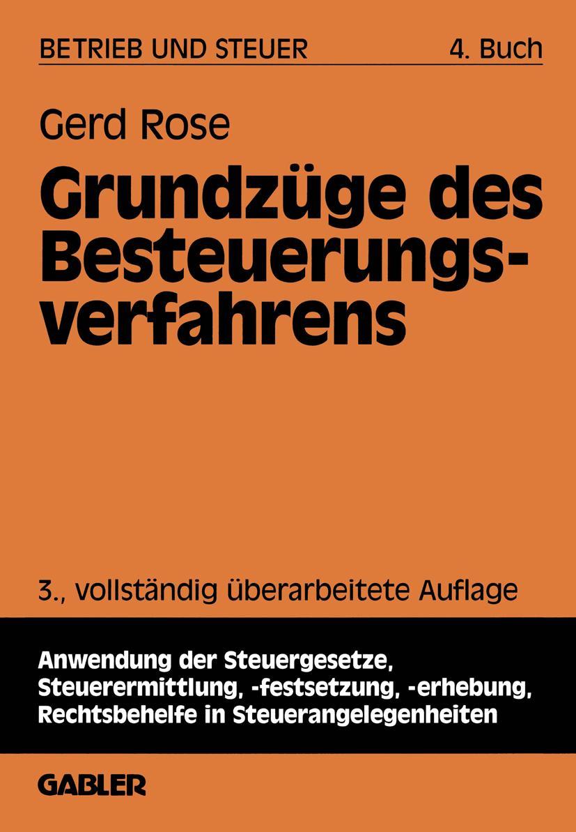 Vorderes Coverbild Grundzüge des Besteuerungsverfahrens
