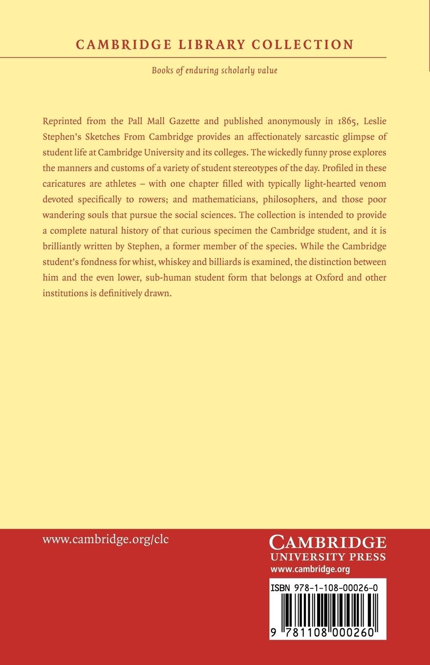 Rückseitencover Sketches from Cambridge by a Don