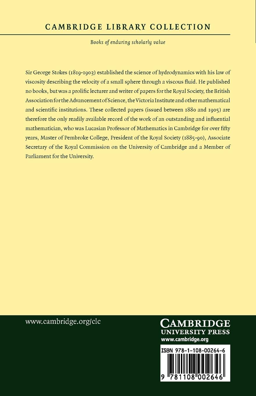 Rückseitencover Mathematical and Physical Papers