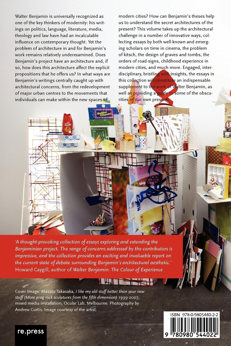 Rückseitencover Walter Benjamin and the Architecture of Modernity