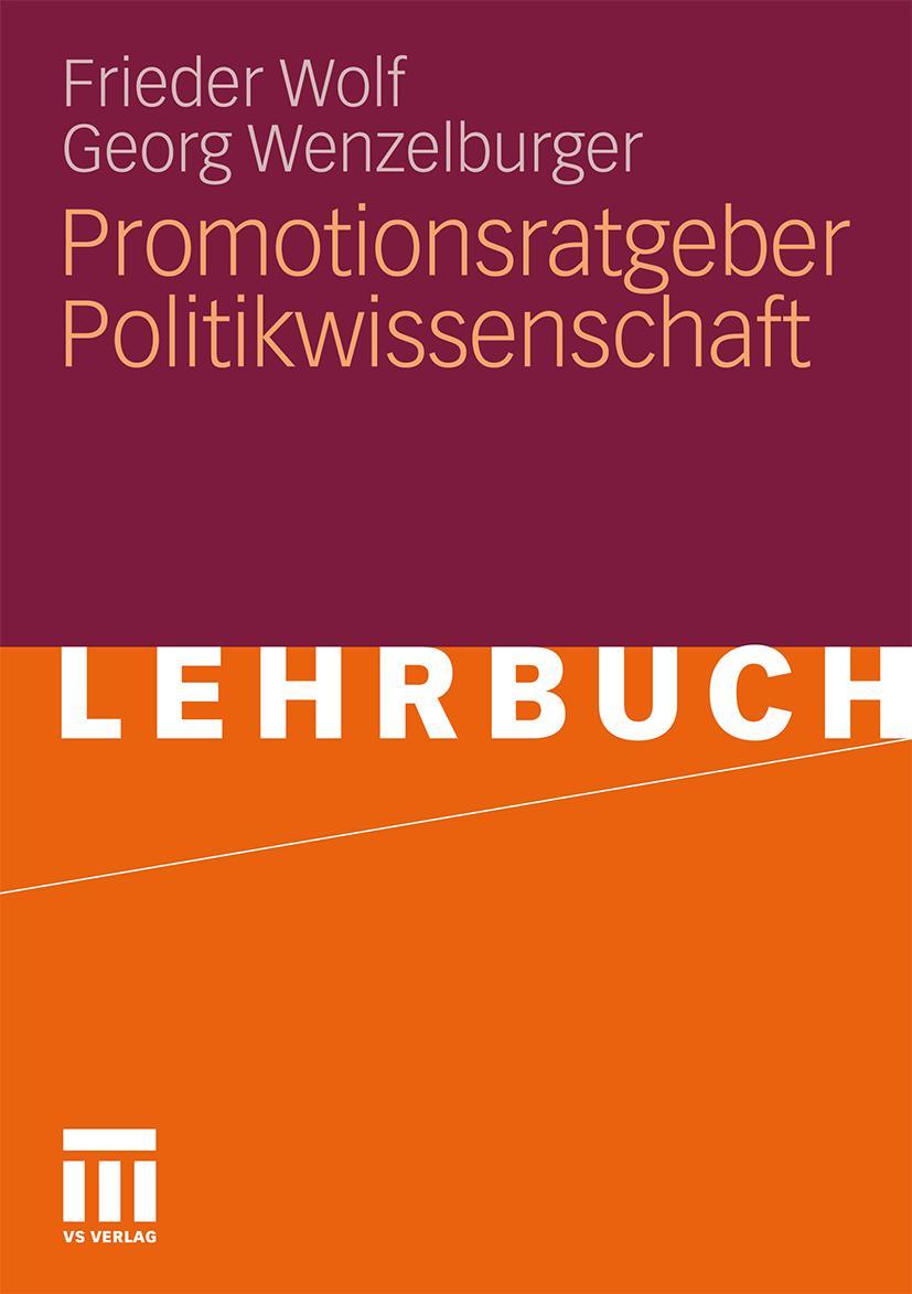 Vorderes Coverbild Promotionsratgeber Politikwissenschaft