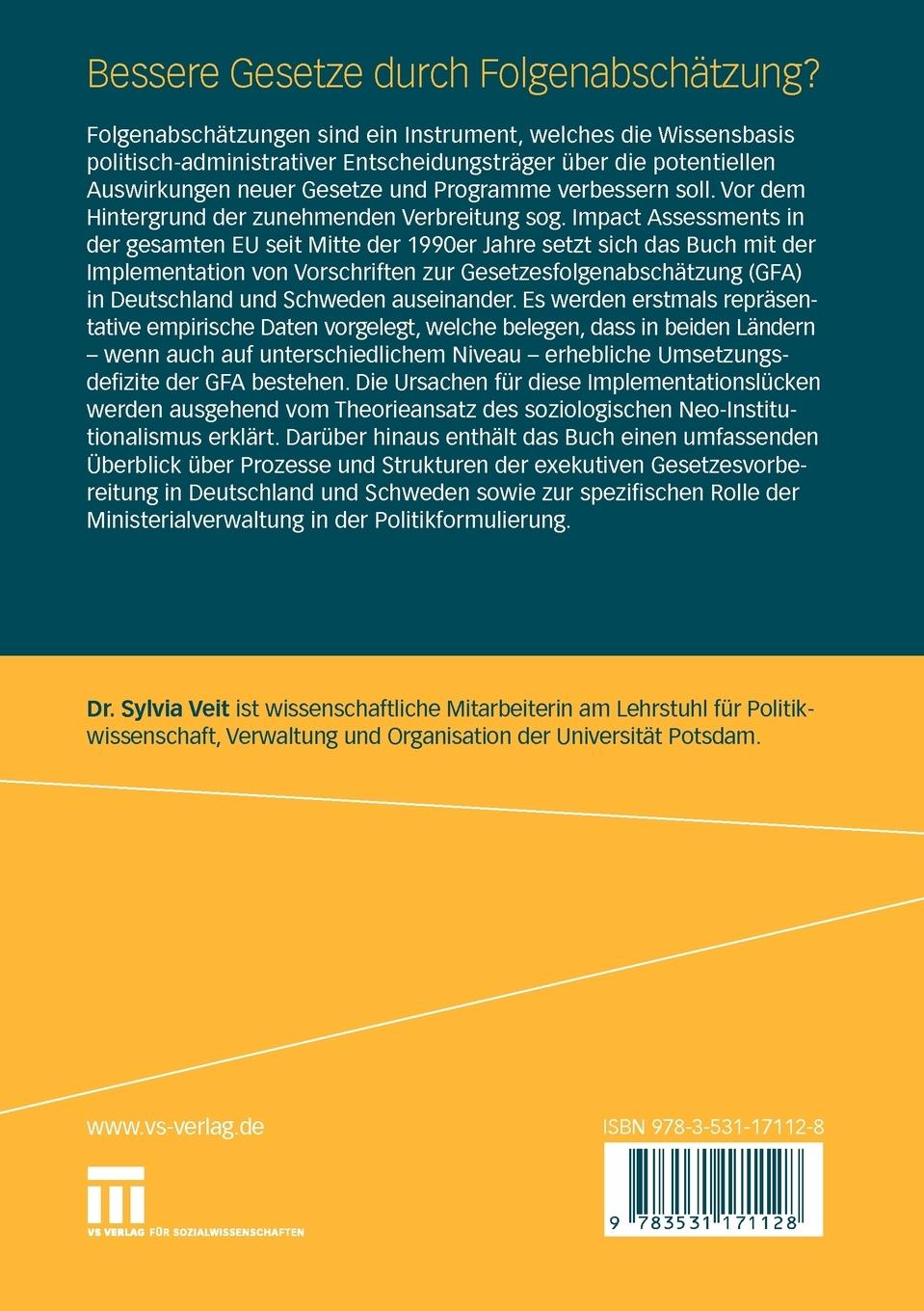 Rückseitencover Bessere Gesetze durch Folgenabschätzung?