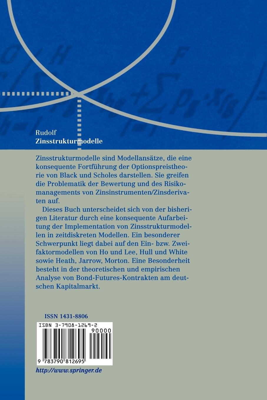 Rückseitencover Zinsstrukturmodelle