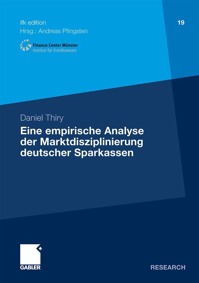 Vorderes Coverbild Eine empirische Analyse der Marktdisziplinierung deutscher Sparkassen