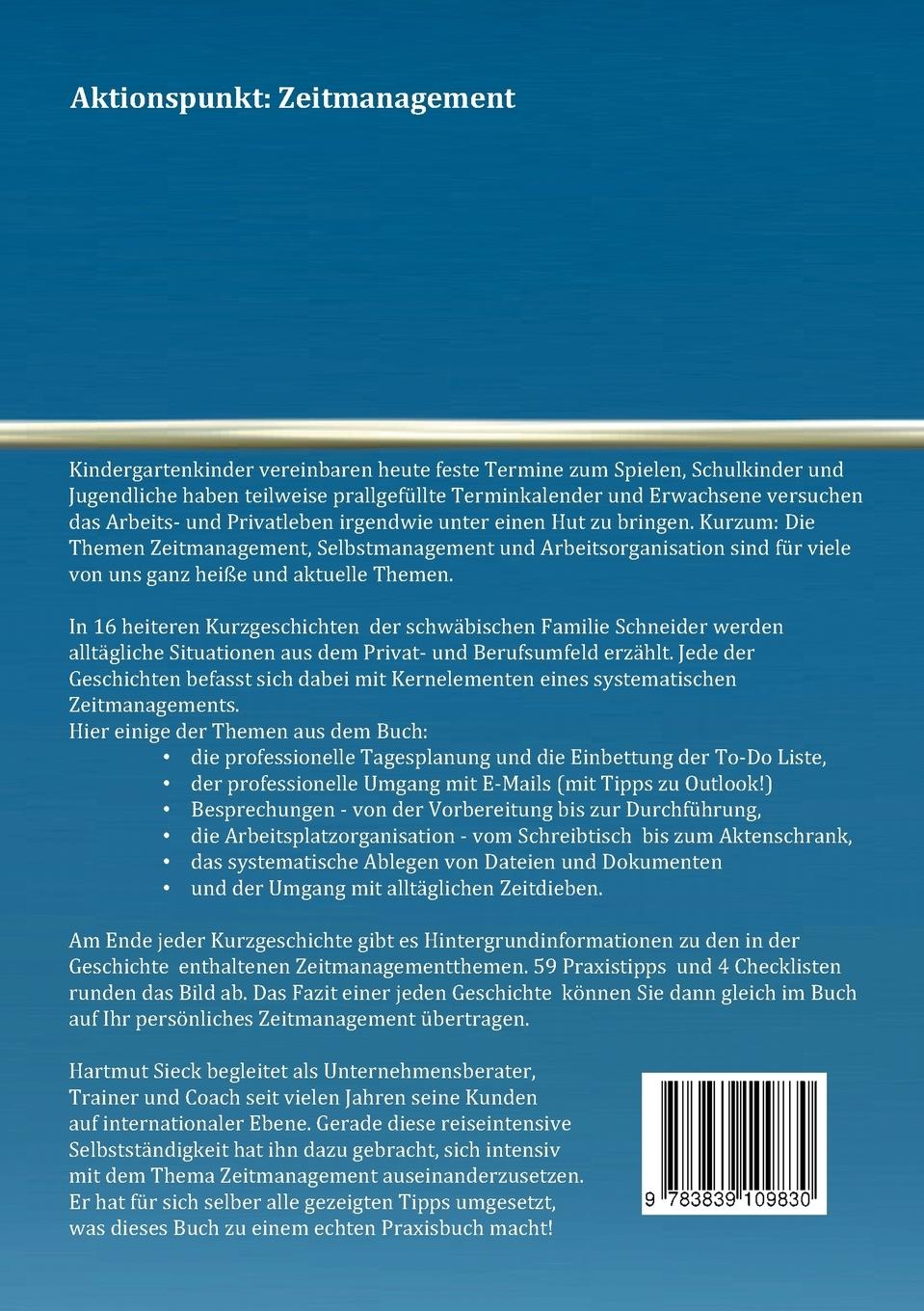 Rückseitencover Aktionspunkt: Zeitmanagement