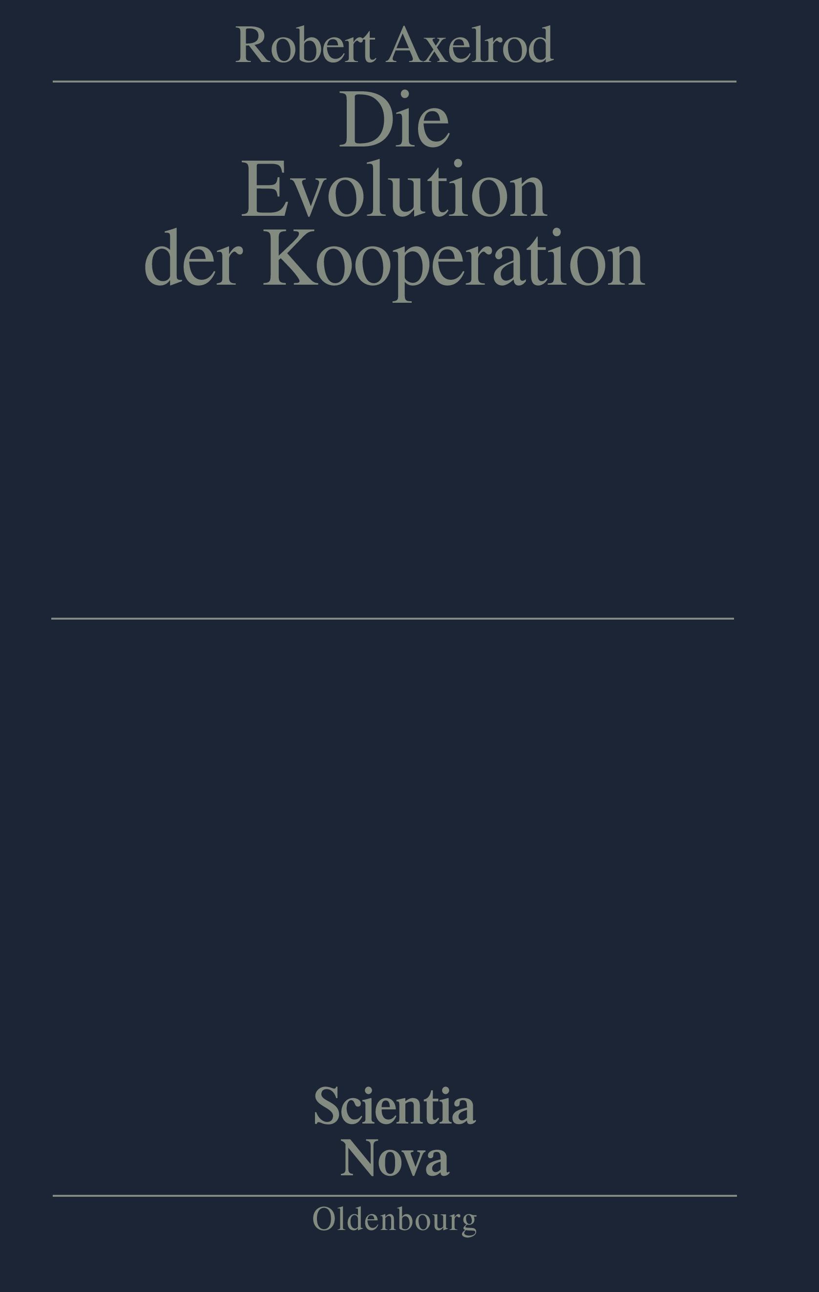 Vorderes Coverbild Die Evolution der Kooperation