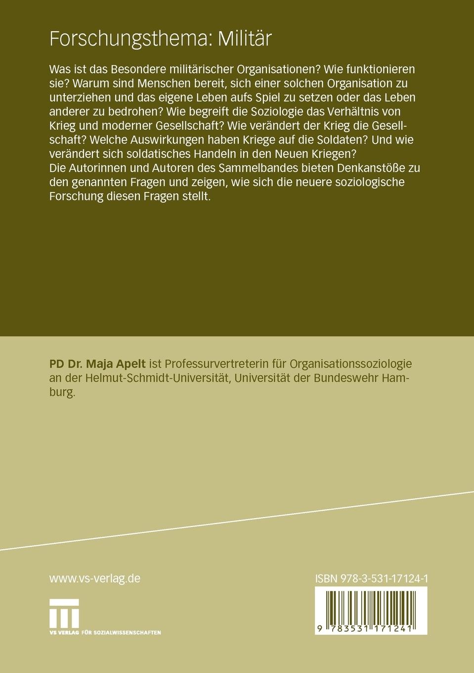 Rückseitencover Forschungsthema: Militär