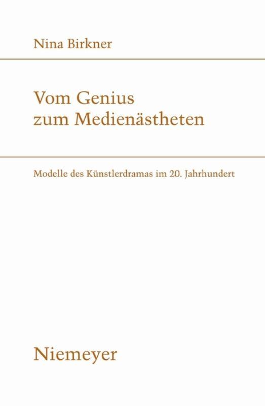 Vorderes Coverbild Vom Genius zum Medienästheten
