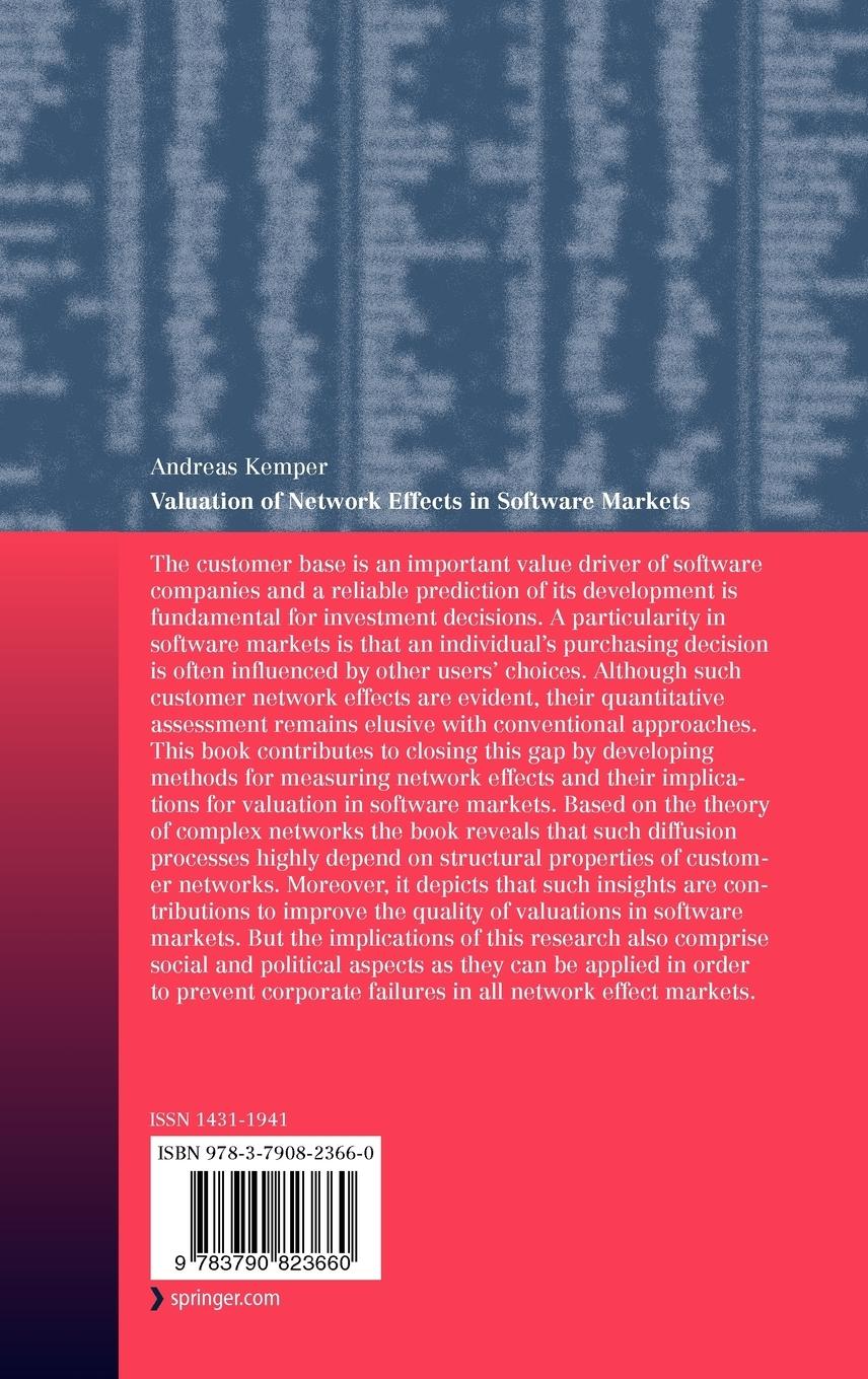 Rückseitencover Valuation of Network Effects in Software Markets