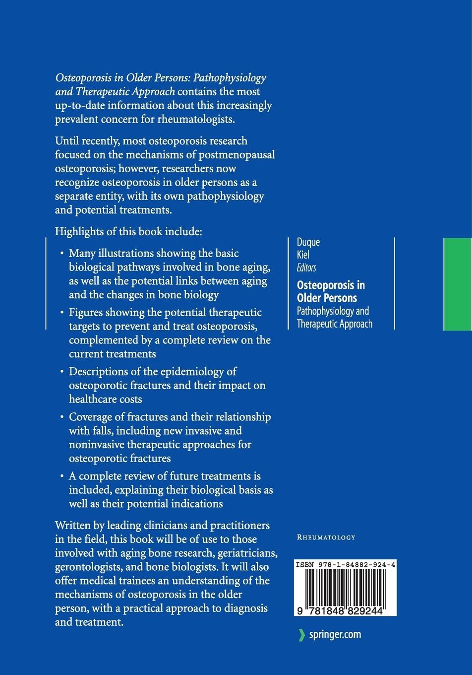 Rückseitencover Osteoporosis in Older Persons