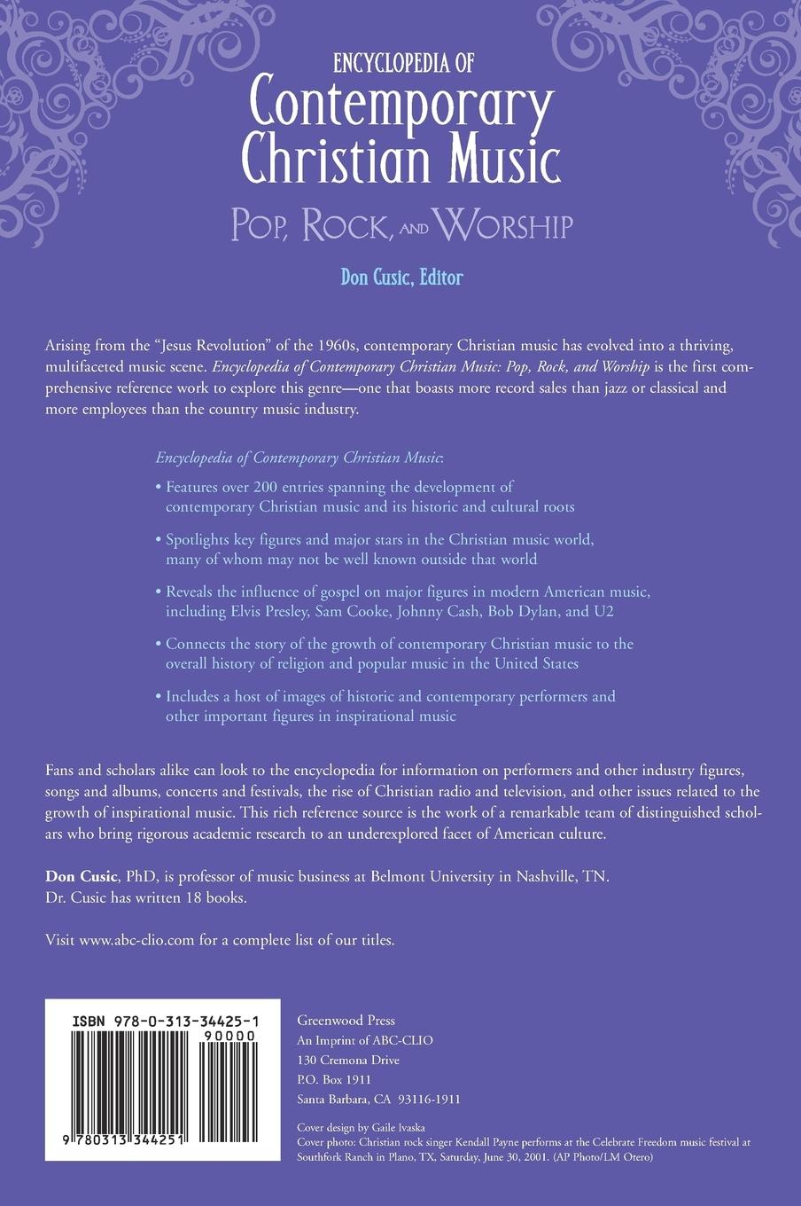 Rückseitencover Encyclopedia of Contemporary Christian Music