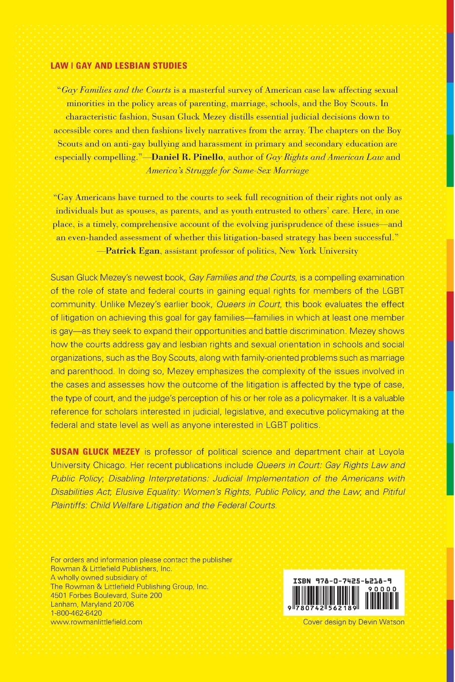 Rückseitencover Gay Families and the Courts