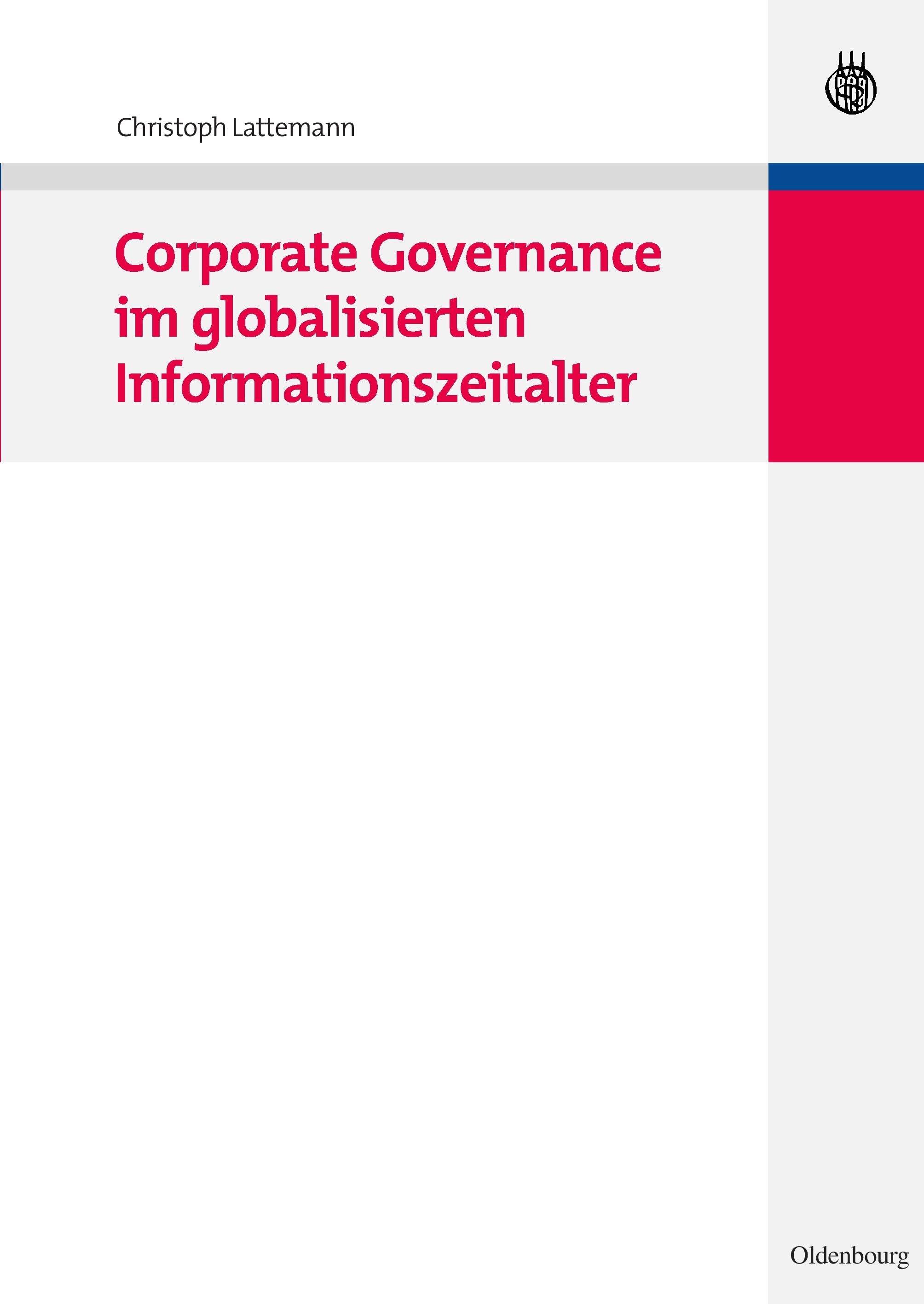 Vorderes Coverbild Corporate Governance im globalisierten Informationszeitalter