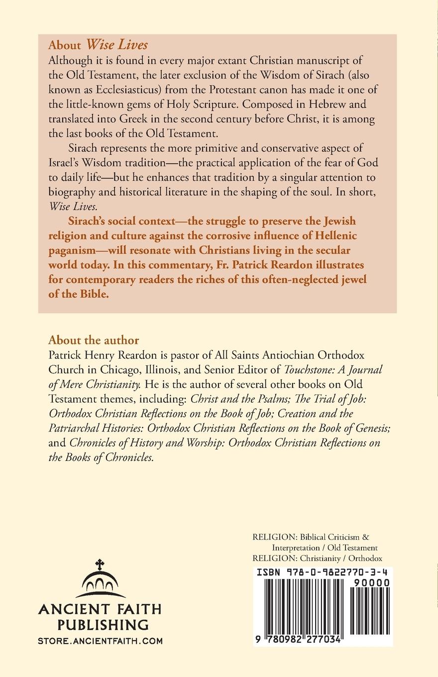 Rückseitencover Wise Lives