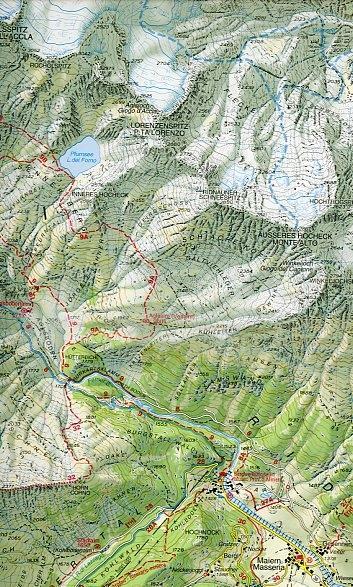 Beispielinhalt (Bild) Tabacco Wandern 1 : 25 000 Sterzing Stubaier Alpen
