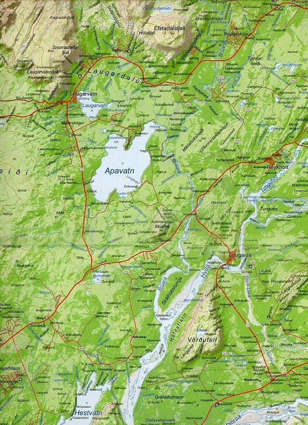 Beispielinhalt (Bild) Island Serkort 02 Gullfoss - Geysir - Hekla 1 : 100 000