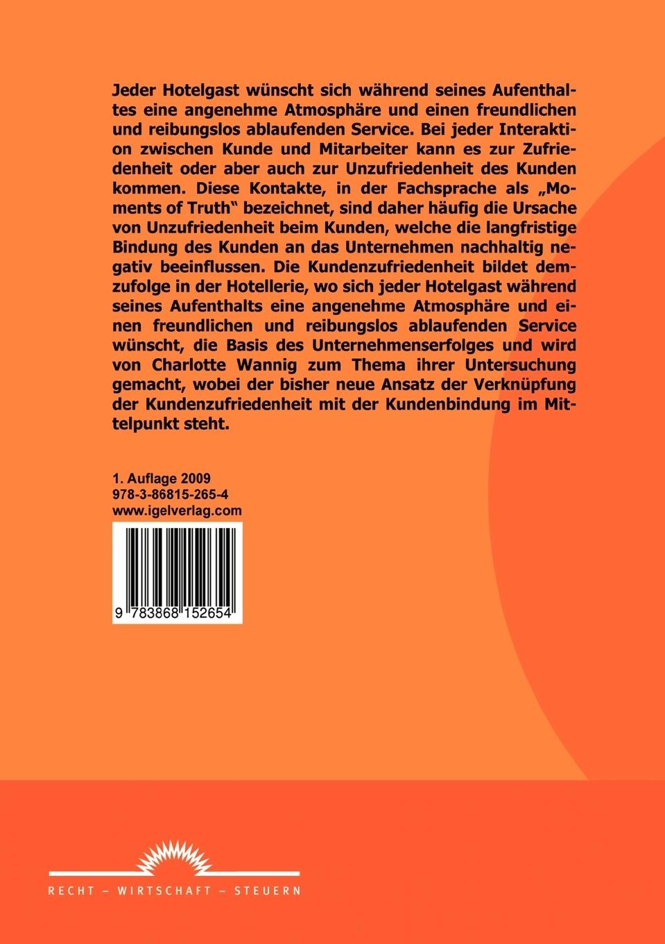 Rückseitencover Kundenbindungsmanagement: der Faktor Kundenzufriedenheit im Bereich der Autobahnhotellerie