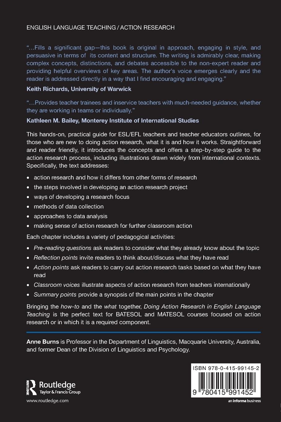 Rückseitencover Doing Action Research in English Language Teaching