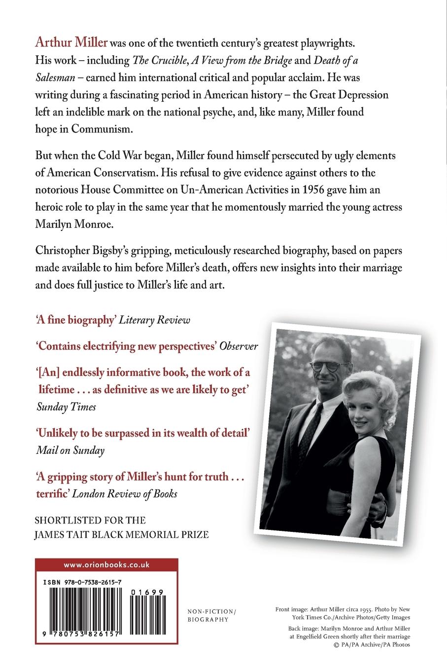 Rückseitencover Arthur Miller