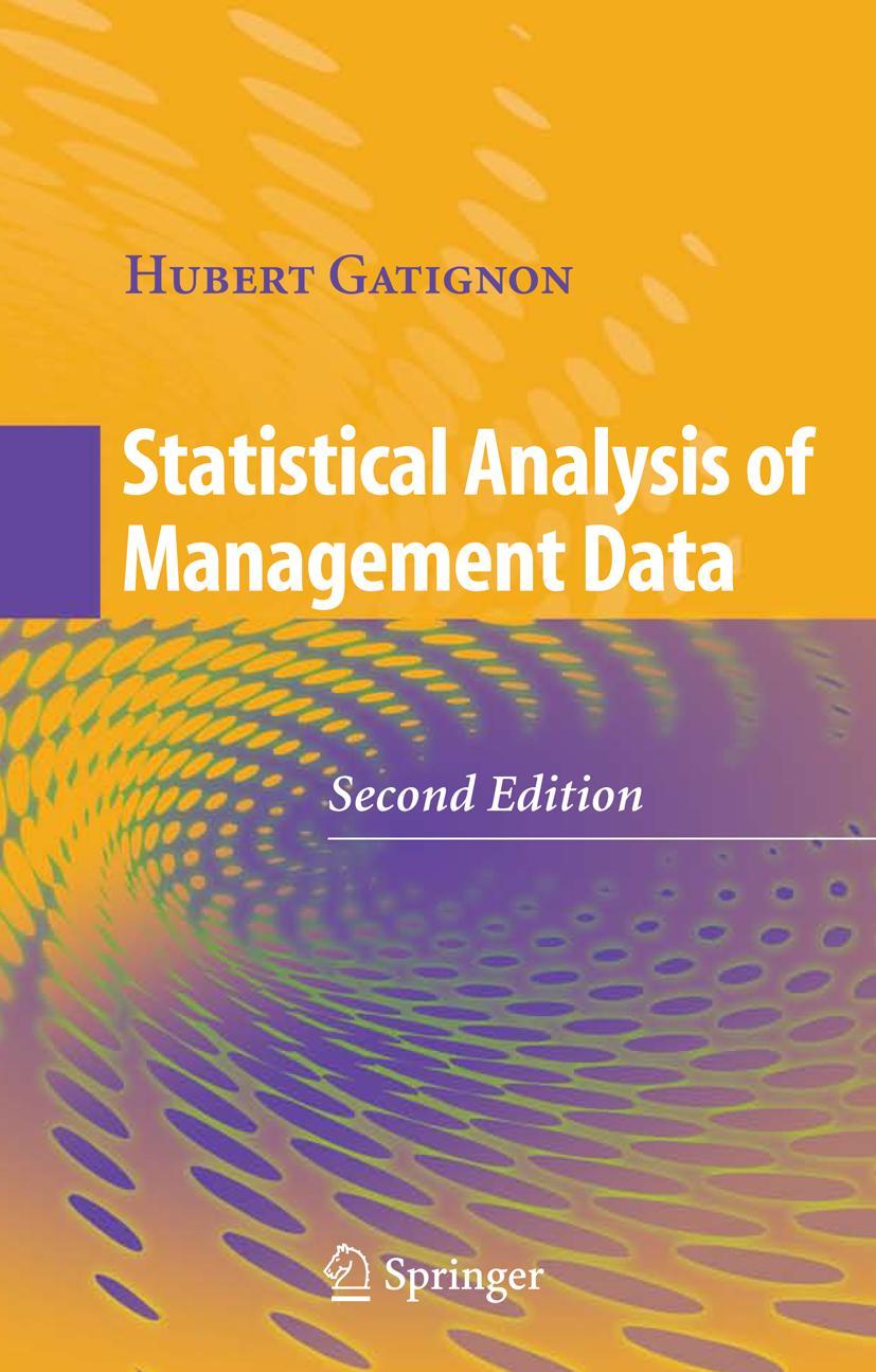 Vorderes Coverbild Statistical Analysis of Management Data