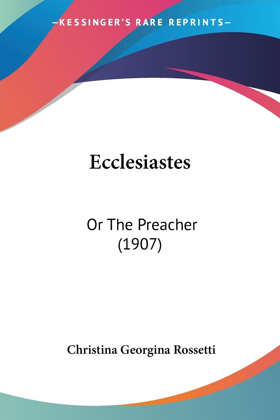 Vorderes Coverbild Ecclesiastes