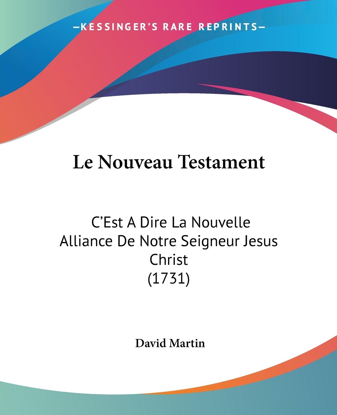 Vorderes Coverbild Le Nouveau Testament
