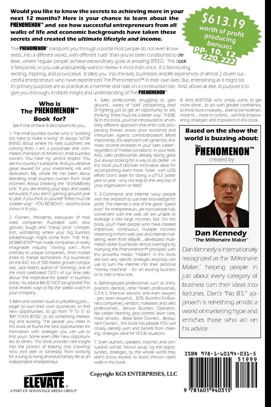 Rückseitencover The Phenomenon