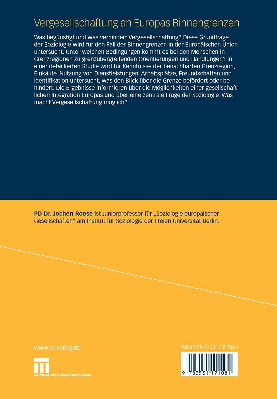 Rückseitencover Vergesellschaftung an Europas Binnengrenzen