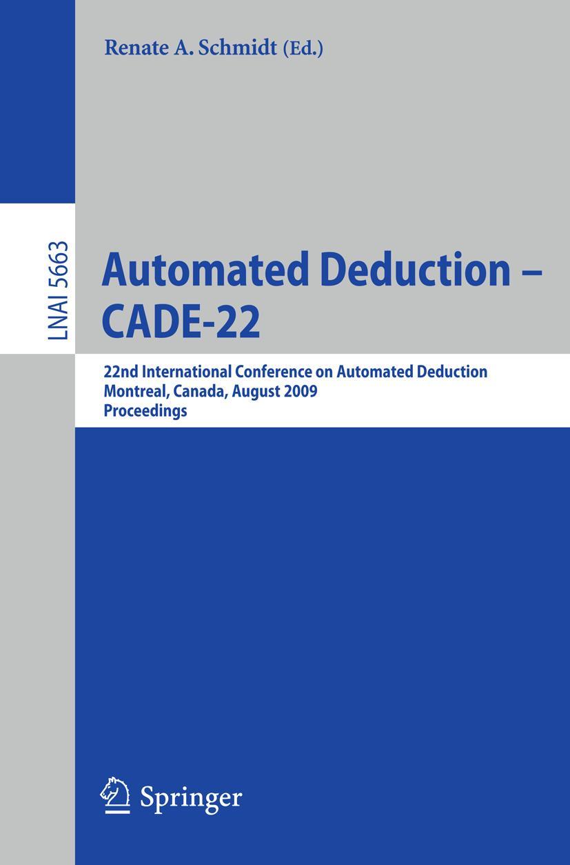 Vorderes Coverbild Automated Deduction - CADE-22