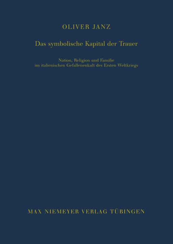 Vorderes Coverbild Das symbolische Kapital der Trauer