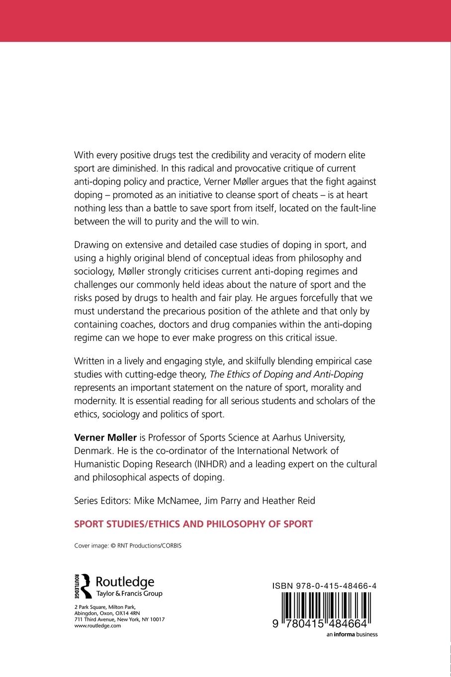 Rückseitencover The Ethics of Doping and Anti-Doping