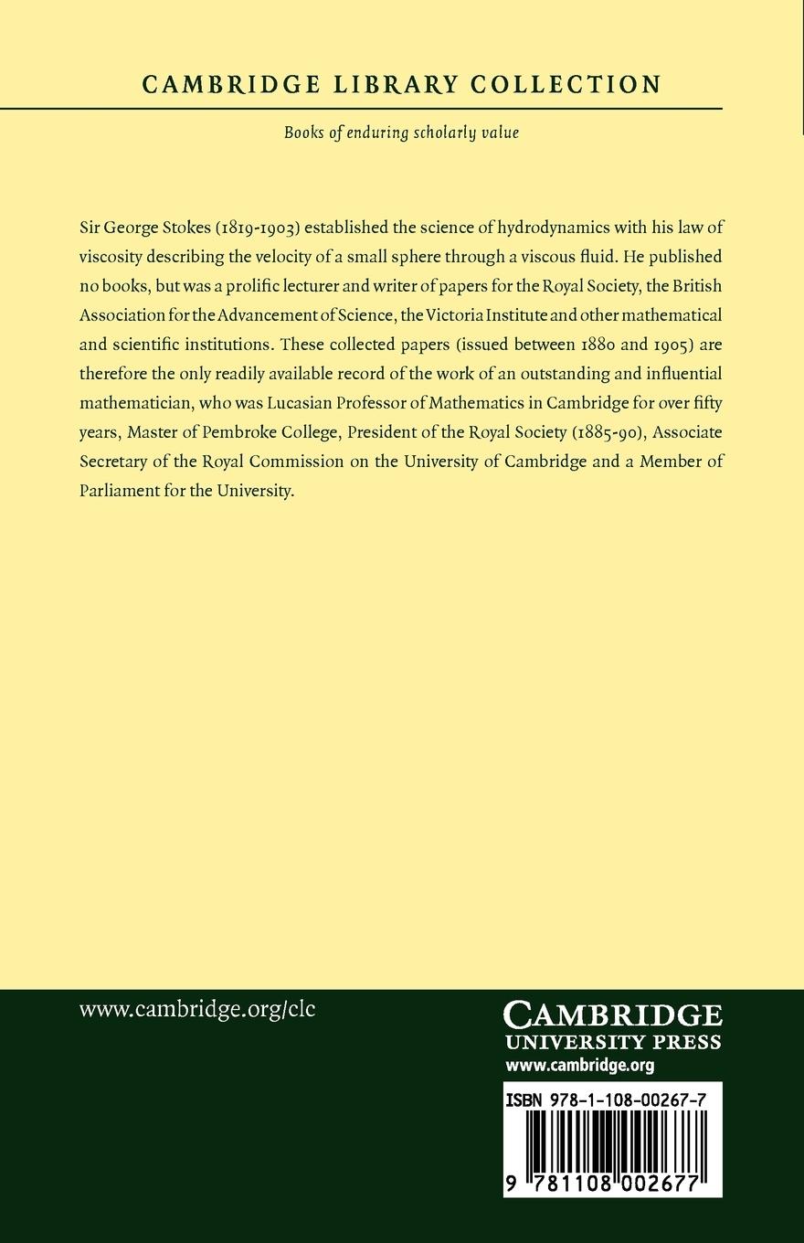 Rückseitencover Mathematical and Physical Papers