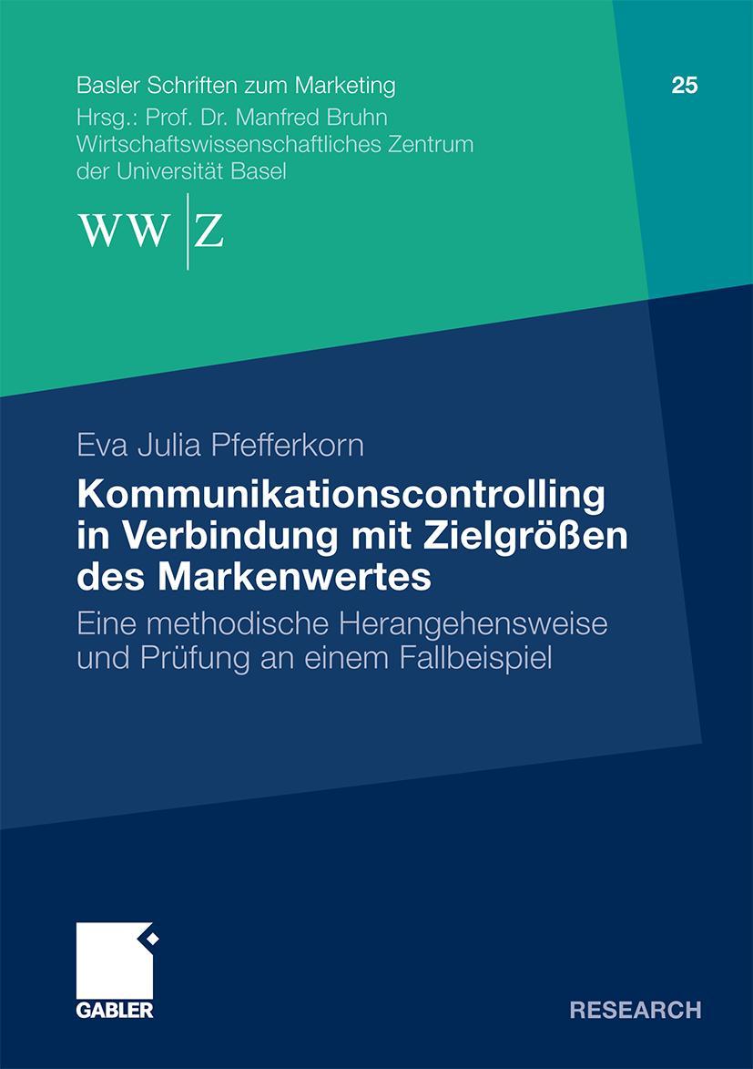 Vorderes Coverbild Kommunikationscontrolling in Verbindung mit Zielgrößen des Markenwertes
