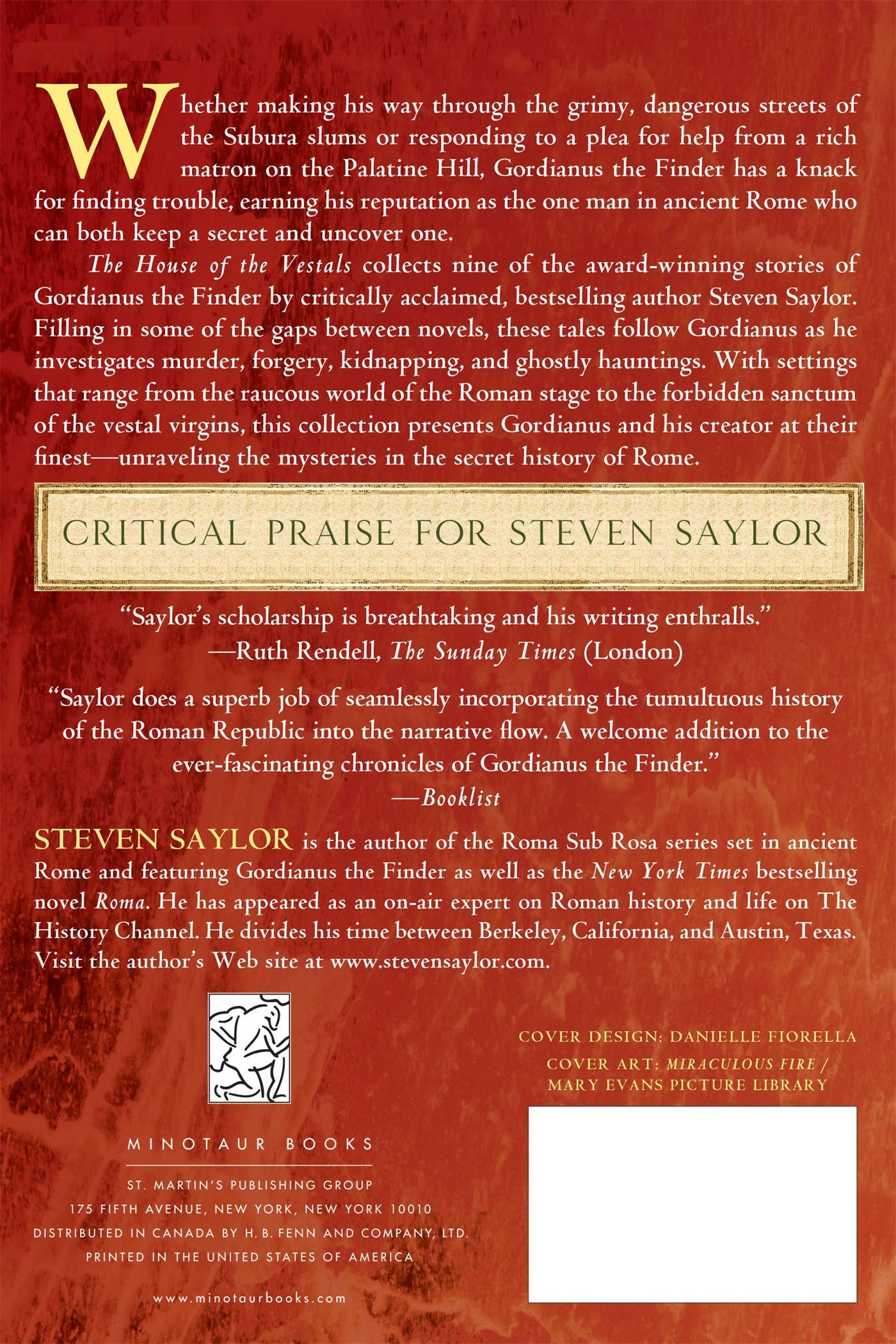 Rückseitencover The House of the Vestals