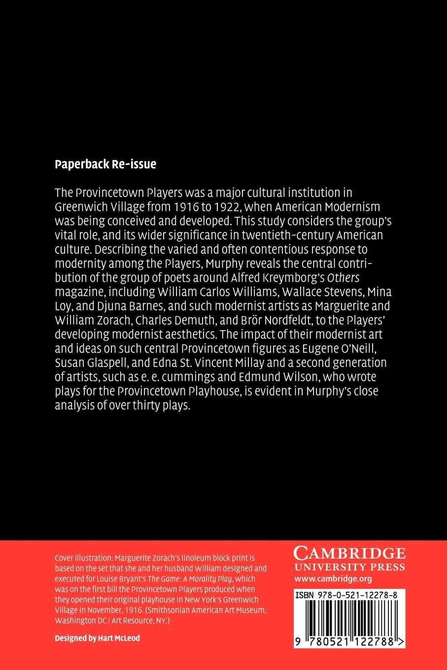 Rückseitencover The Provincetown Players and the Culture of Modernity