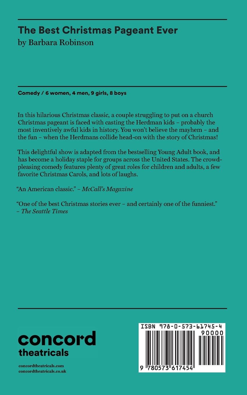 Rückseitencover The Best Christmas Pageant Ever