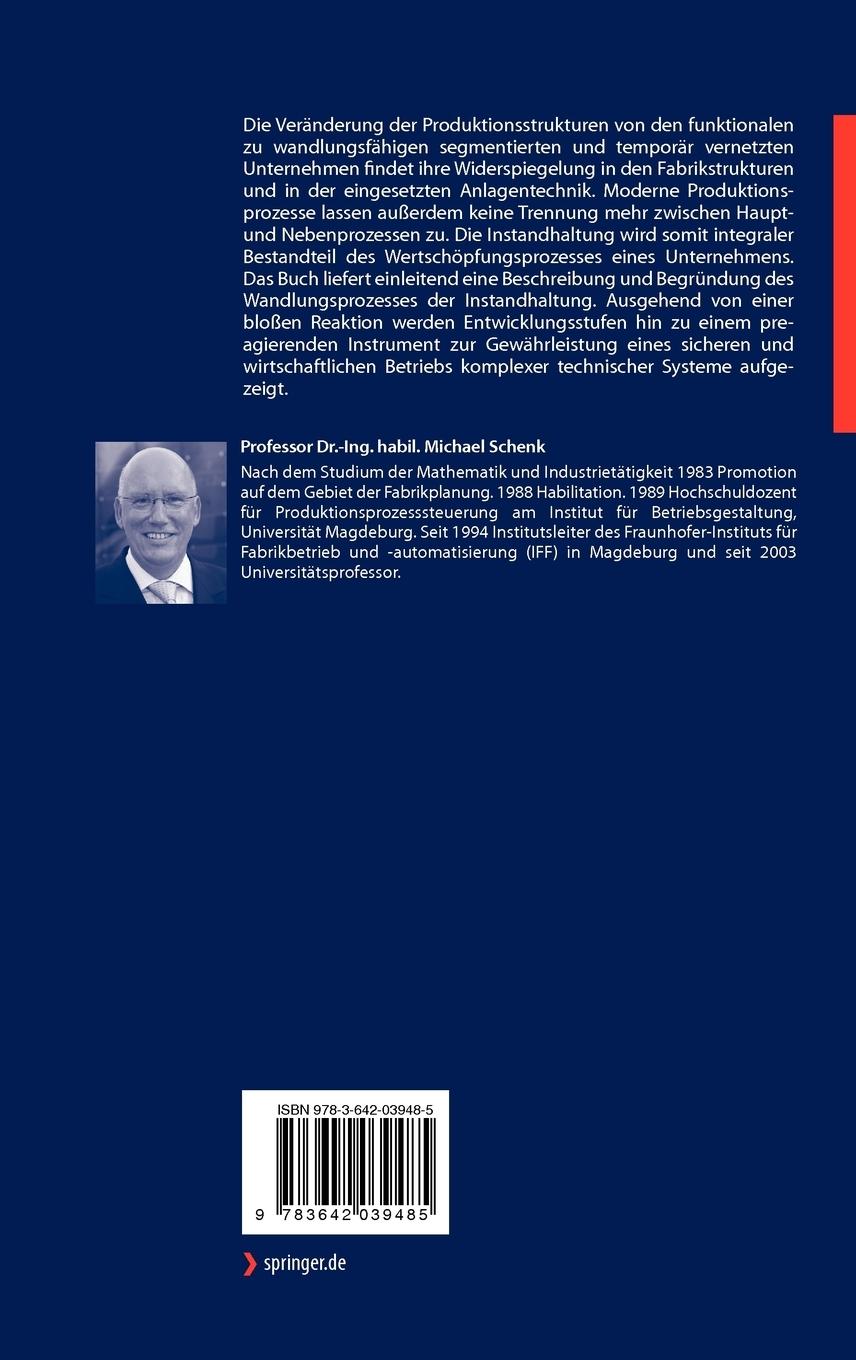 Rückseitencover Instandhaltung technischer Systeme