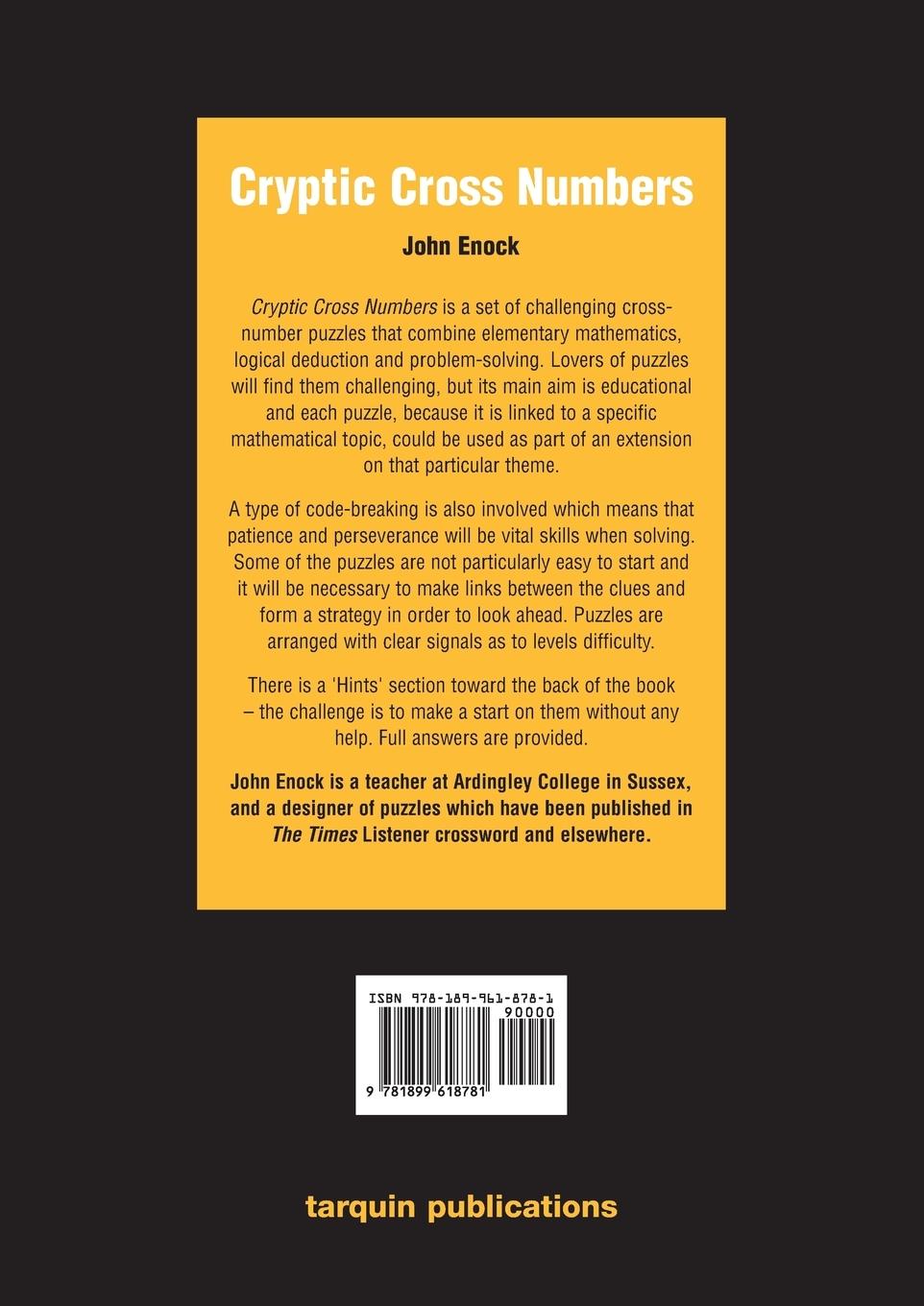 Rückseitencover Cryptic Cross Numbers