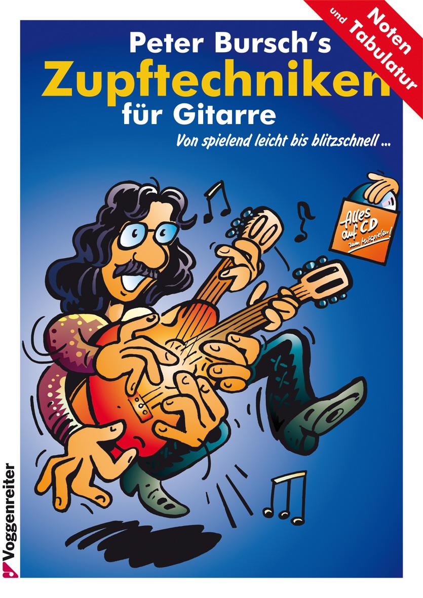 Vorderes Coverbild Peter Bursch's Zupftechniken für Gitarre