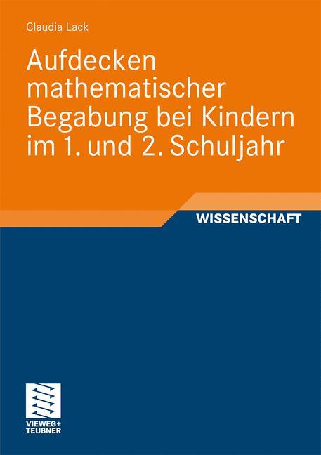 Vorderes Coverbild Aufdecken mathematischer Begabung bei Kindern im 1. und 2. Schuljahr
