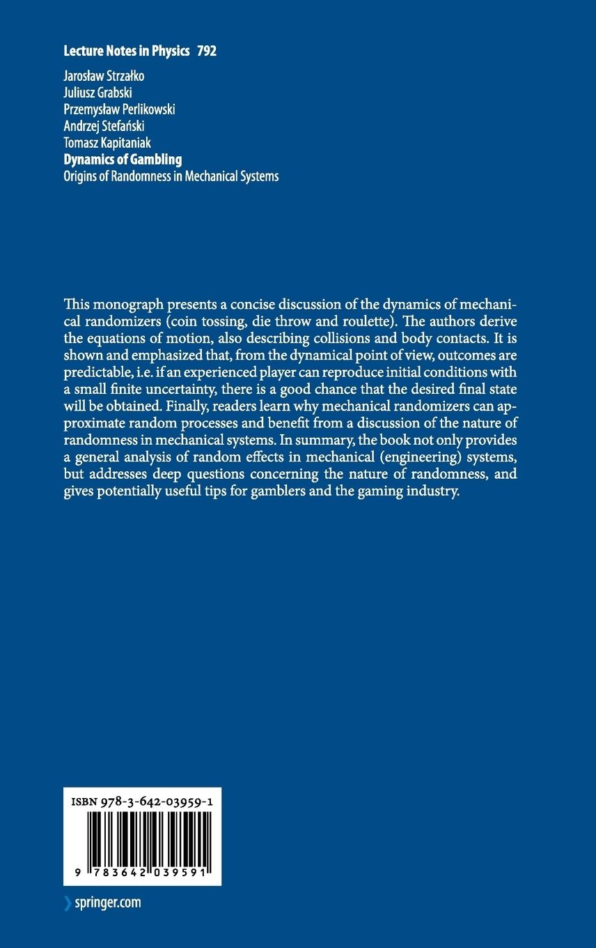 Rückseitencover Dynamics of Gambling: Origins of Randomness in Mechanical Systems