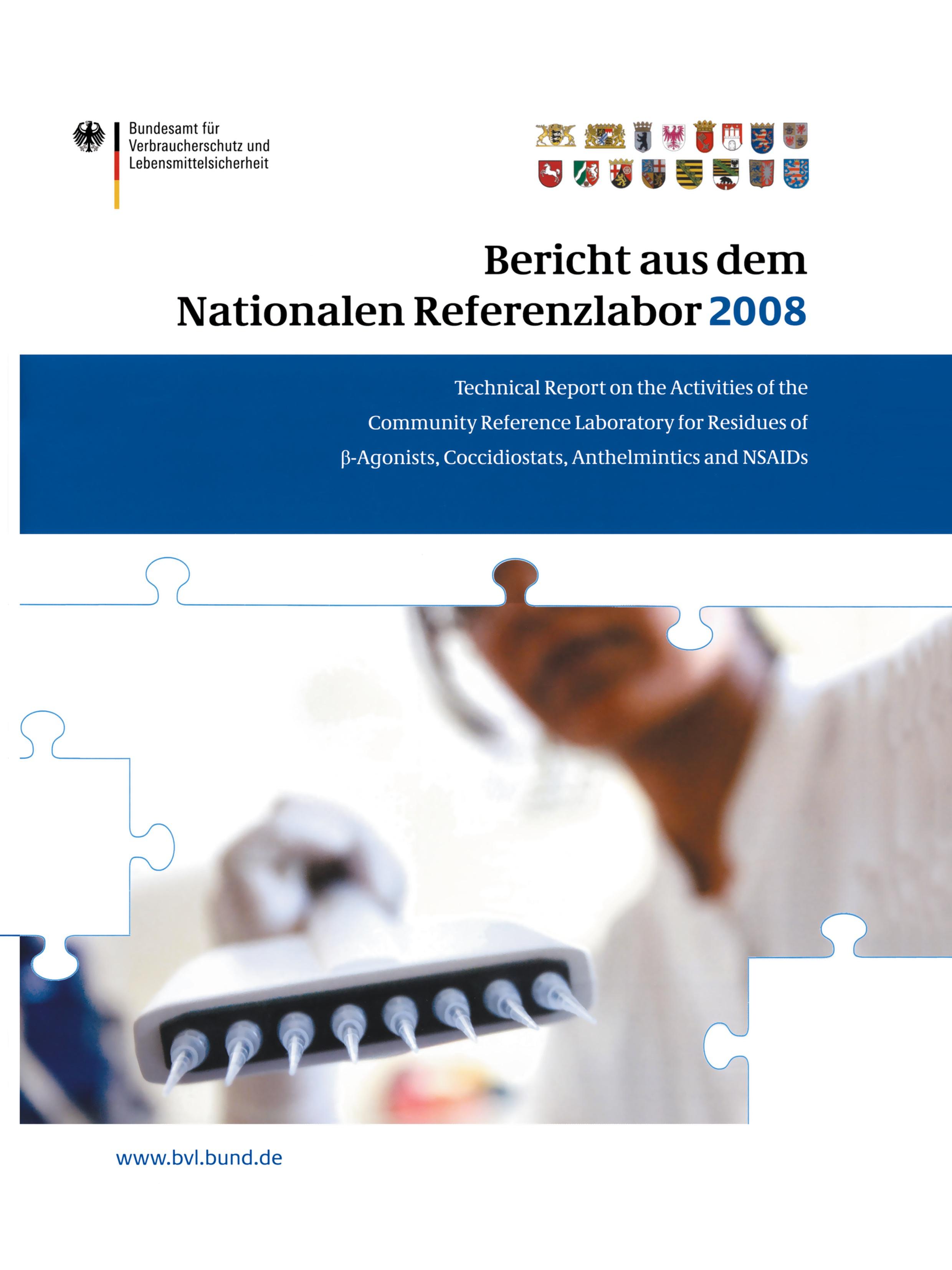 Vorderes Coverbild Berichte der Nationalen Referenzlaboratorien 2008