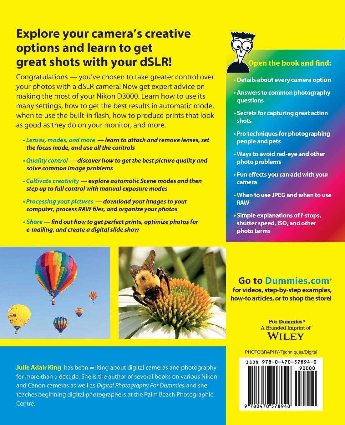 Rückseitencover Nikon D3000 For Dummies