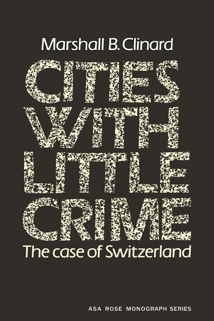 Vorderes Coverbild Cities with Little Crime