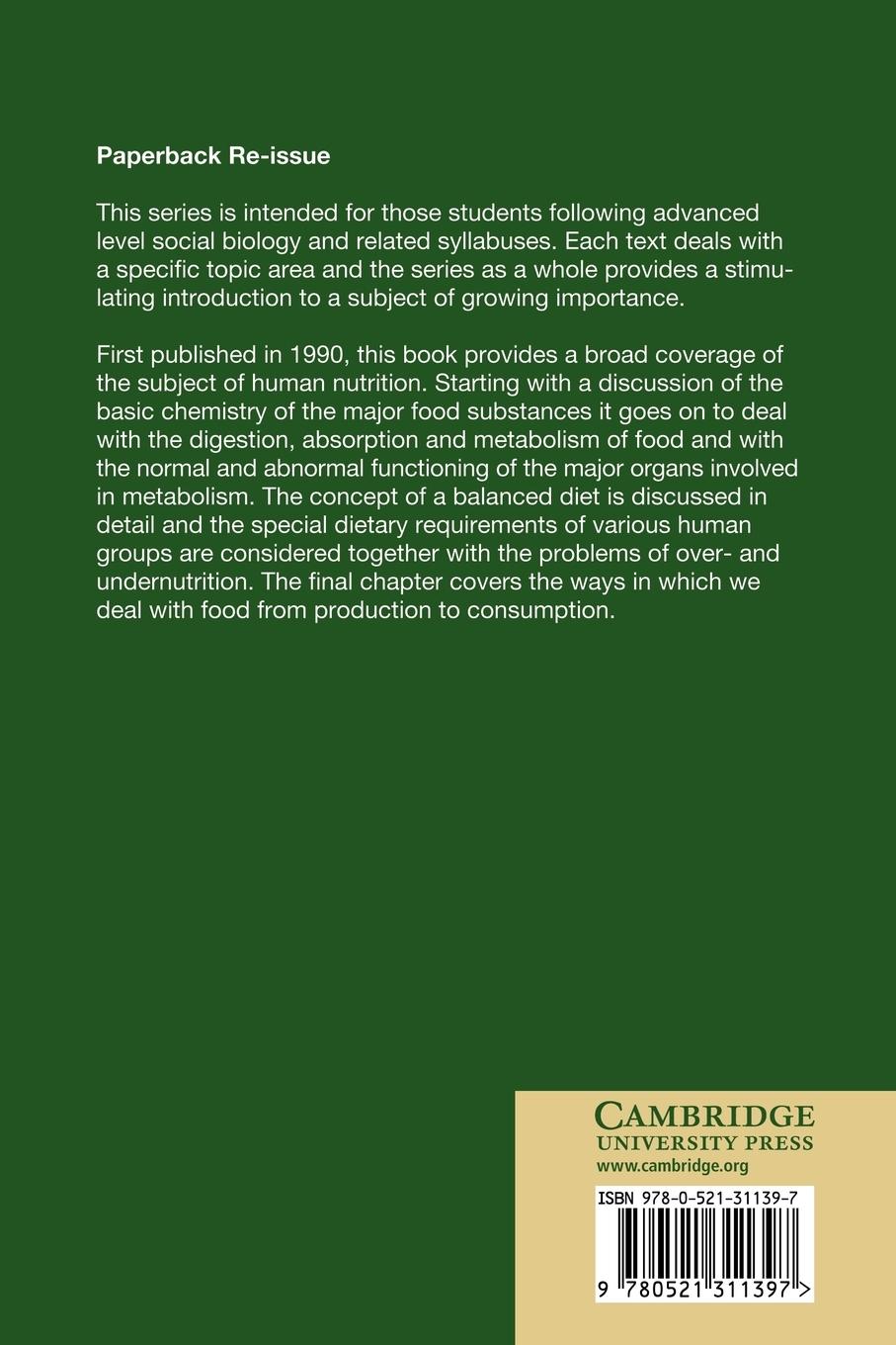 Rückseitencover Human Nutrition