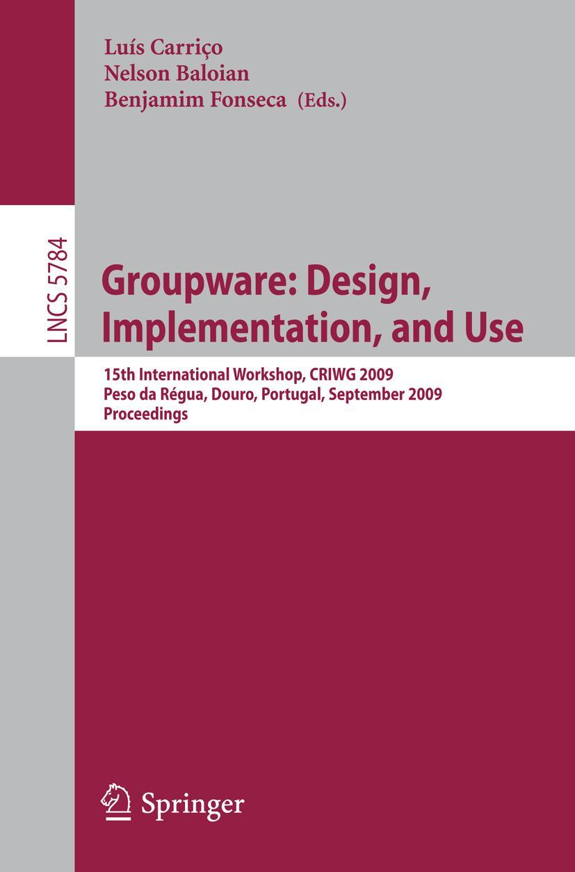 Vorderes Coverbild Groupware: Design, Implementation, and Use