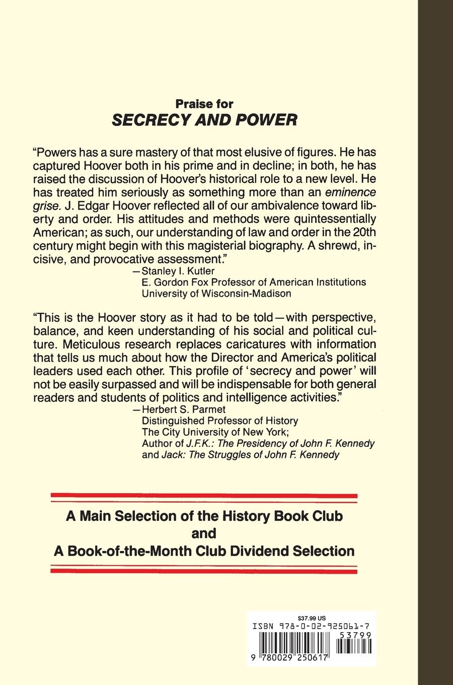 Rückseitencover Secrecy and Power