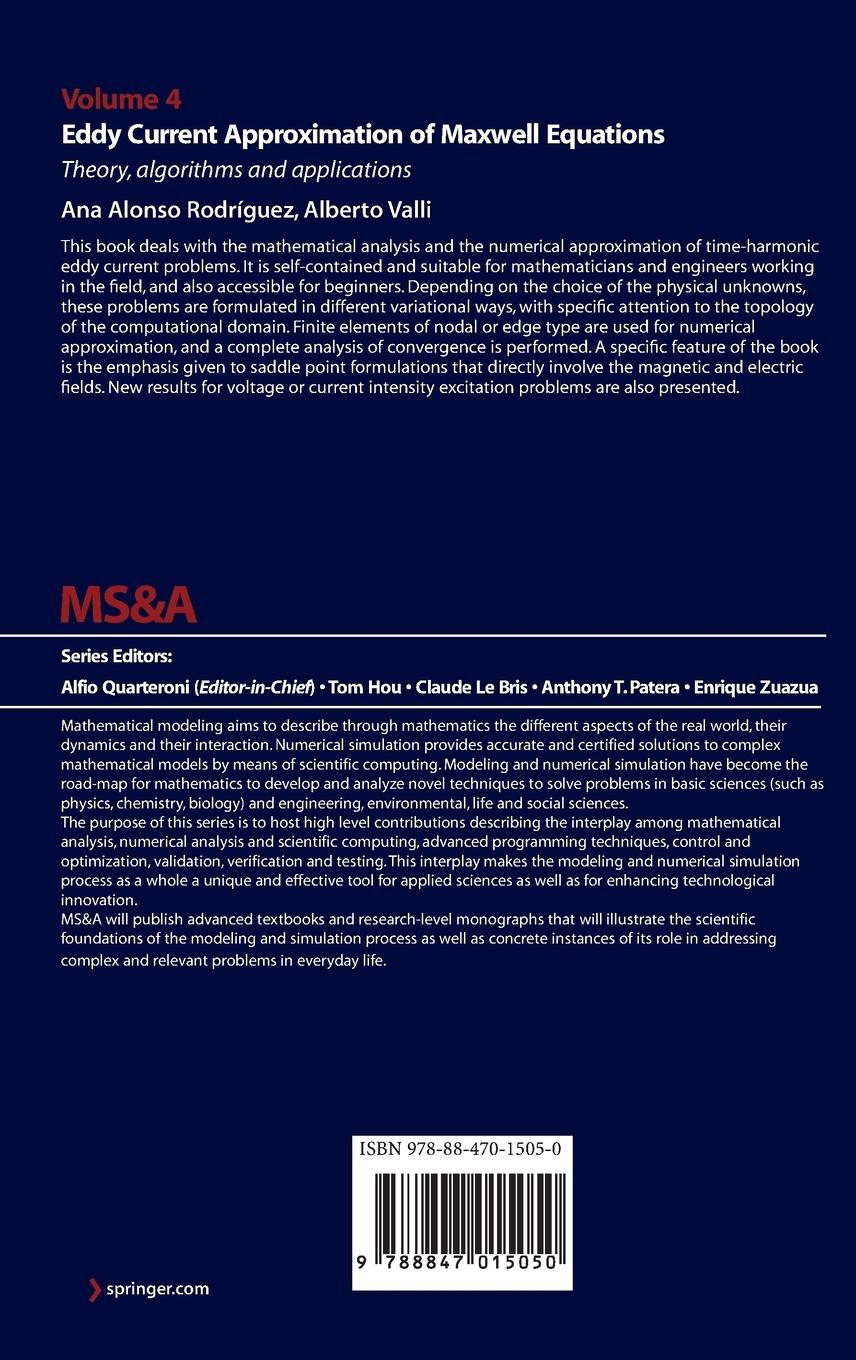 Rückseitencover Eddy Current Approximation of Maxwell Equations