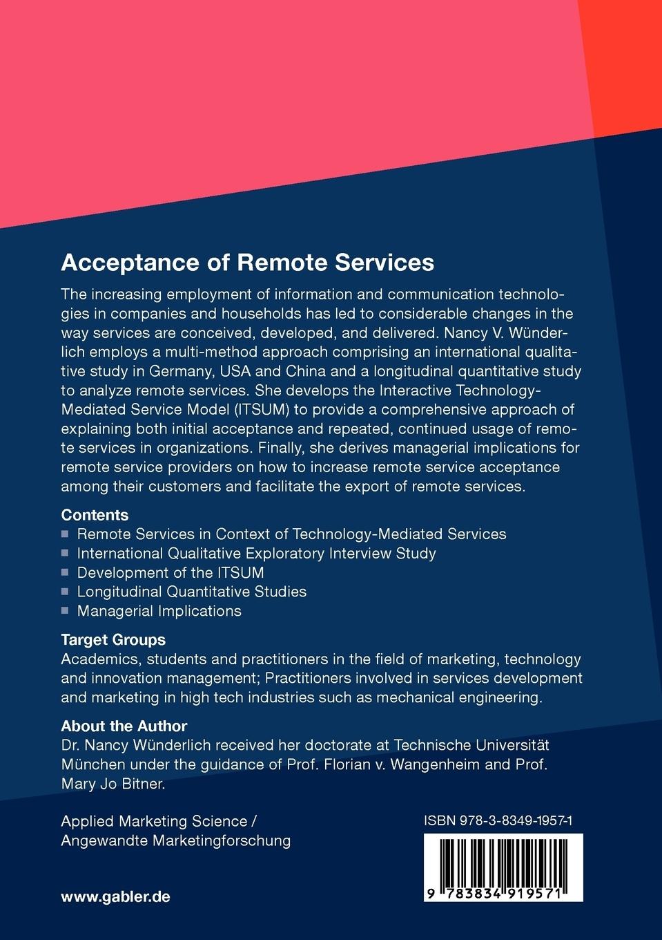 Rückseitencover Acceptance of Remote Services
