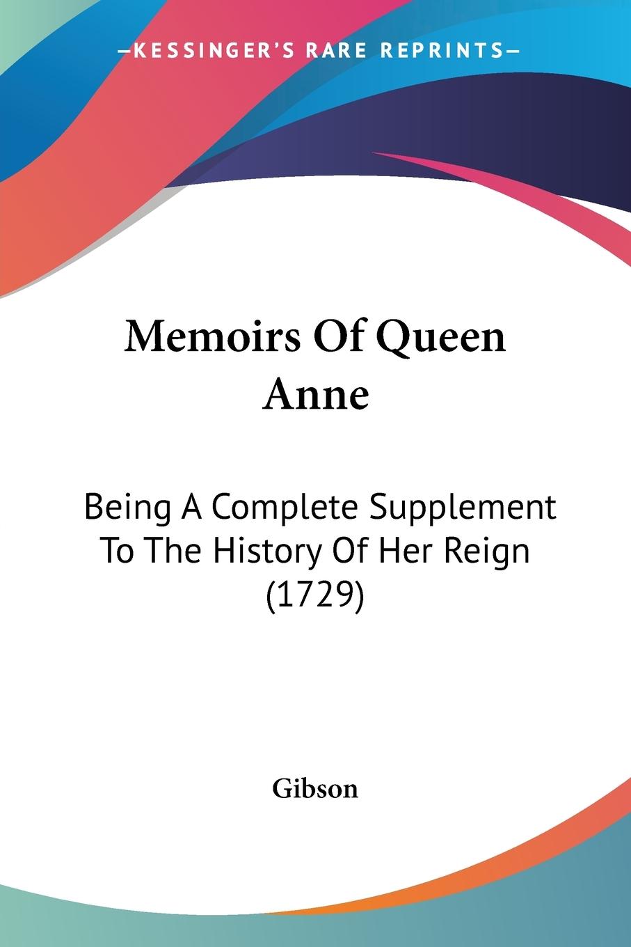 Vorderes Coverbild Memoirs Of Queen Anne